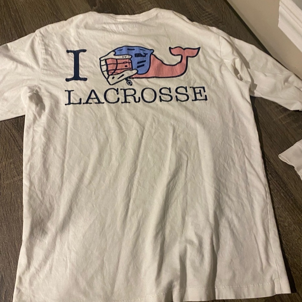 Vineyard Vines Long Sleeve Whale Tshirt lacrosse lax tee shirt mens xs preppy - Picture 4 of 5